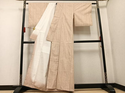 平和屋着物●上質な紬　間道　正絹　逸品　AABL0602ph