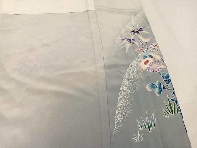 平和屋着物●色留訪問着　作家物　花鳥文　暈し染め　正絹　逸品　AABL0607ph