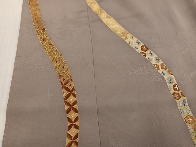 平和屋着物●訪問着　刺繍　吉祥文　金彩　正絹　逸品　AABL0609ph