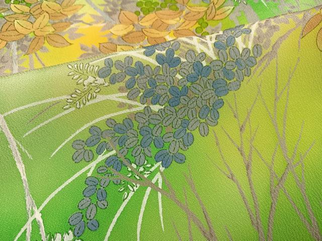 平和屋着物●上質な小紋　草花文　暈し染め　正絹　逸品　未使用　AABL0613ph