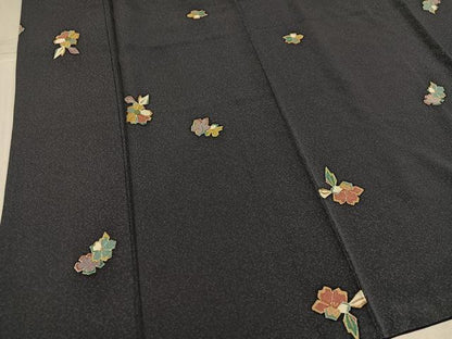 平和屋着物●上質な小紋　舞花文　金彩　正絹　逸品　AABL0614ph