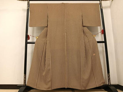 平和屋着物●服飾評論家　市田ひろみ　小紋　間道　正絹　逸品　AABL0615ph