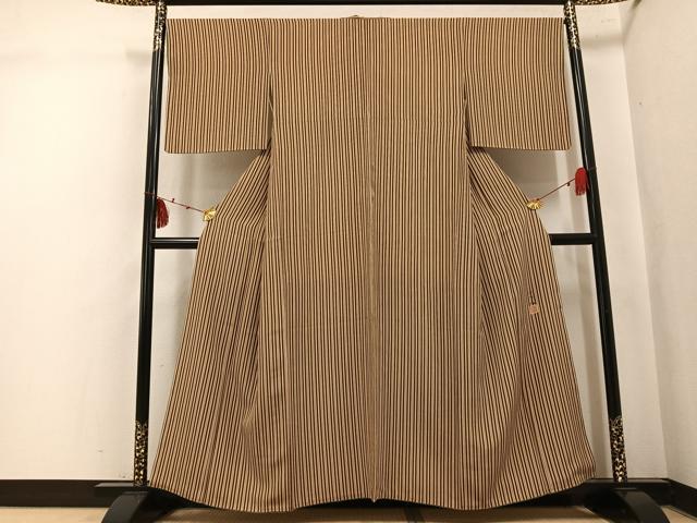 平和屋着物●服飾評論家　市田ひろみ　小紋　間道　正絹　逸品　AABL0615ph