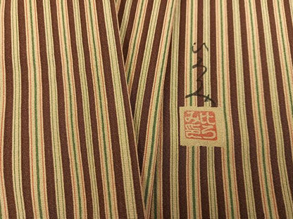平和屋着物●服飾評論家　市田ひろみ　小紋　間道　正絹　逸品　AABL0615ph