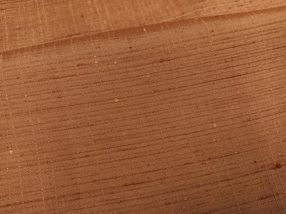 平和屋着物●本生紬　色無地　伽羅色　鈴乃屋扱い　証紙付き　正絹　逸品　AABL0617ph