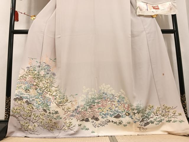 平和屋着物●本加賀友禅作家　魚津誠　色留袖　花鳥文　証紙付き　正絹　逸品　AABL0620ph