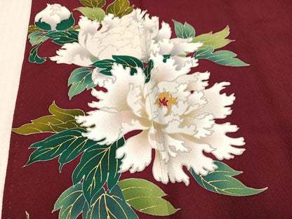 平和屋着物●豪華振袖　花蝶文　暈し染め　金彩　正絹　逸品　AABL0622ph