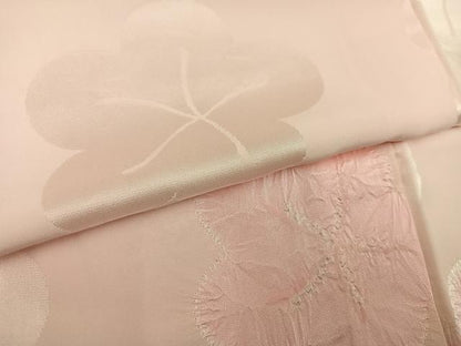 平和屋着物●振袖用長襦袢　袷　絞り　梅　正絹　逸品　AABL0624ph