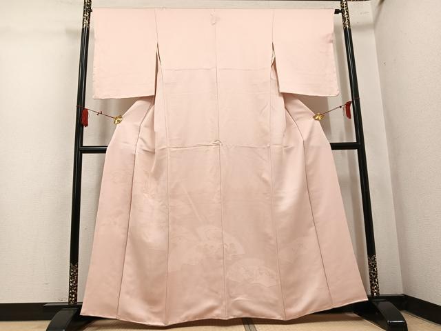 平和屋着物●豪華色留袖　地紙草花文　肌色　金通し地　正絹　逸品　未使用　AABL0625ph