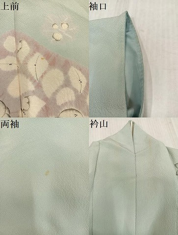 平和屋着物●訪問着　辻が花　絞り　正絹　逸品　AABL0629ph