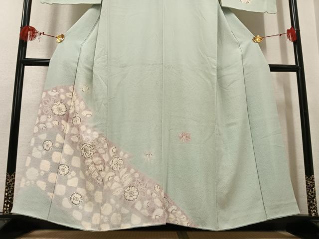 平和屋着物●訪問着　辻が花　絞り　正絹　逸品　AABL0629ph