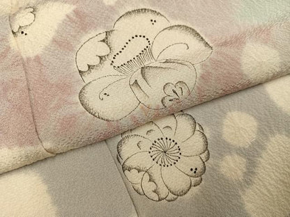 平和屋着物●訪問着　辻が花　絞り　正絹　逸品　AABL0629ph