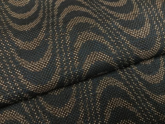 平和屋着物●本場大島紬　流水文　正絹　逸品　AABL0648ph