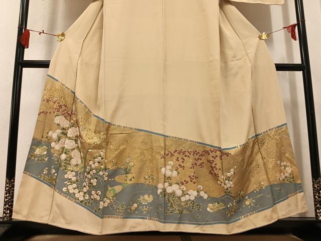 平和屋着物●豪華色留袖　作家物　花鳥文　金彩　正絹　逸品　AABL0649ph