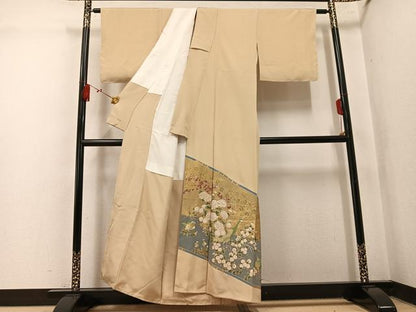平和屋着物●豪華色留袖　作家物　花鳥文　金彩　正絹　逸品　AABL0649ph