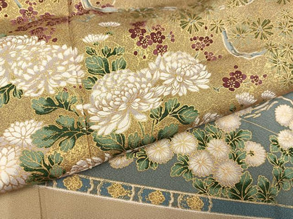 平和屋着物●豪華色留袖　作家物　花鳥文　金彩　正絹　逸品　AABL0649ph