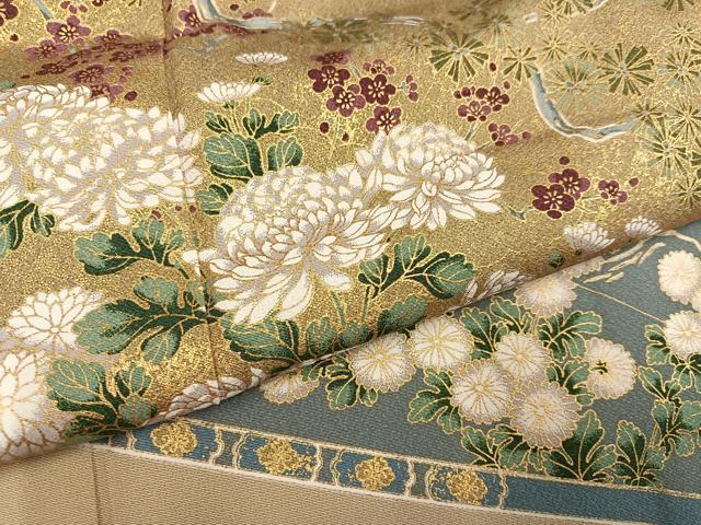 平和屋着物●豪華色留袖　作家物　花鳥文　金彩　正絹　逸品　AABL0649ph