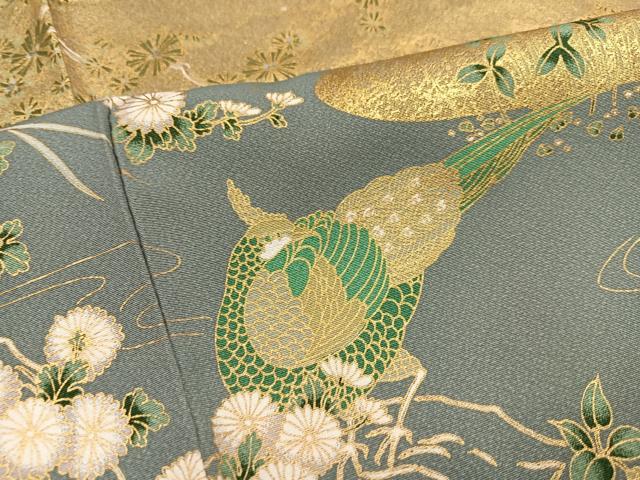 平和屋着物●豪華色留袖　作家物　花鳥文　金彩　正絹　逸品　AABL0649ph