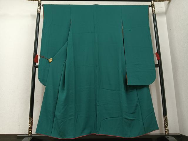 平和屋着物●豪華振袖　色無地　虫襖色　正絹　逸品　AABL0650ph