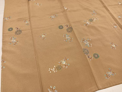 平和屋着物●上質な小紋　花唐草文　金彩　正絹　逸品　AABL0659ph