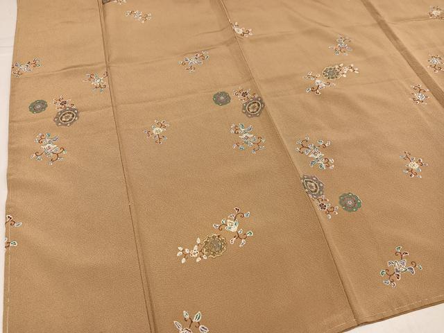 平和屋着物●上質な小紋　花唐草文　金彩　正絹　逸品　AABL0659ph