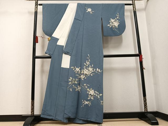 平和屋着物●訪問着　作家物　紫陽花　金彩　正絹　逸品　AABL0662ph