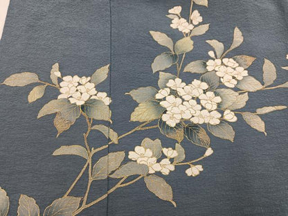 平和屋着物●訪問着　作家物　紫陽花　金彩　正絹　逸品　AABL0662ph