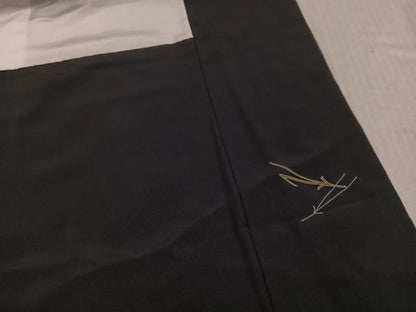 平和屋着物●訪問着　松楓　暈し染め　黒地　金彩　正絹　逸品　AABL0663ph