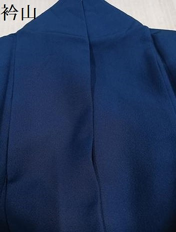 平和屋着物●上質な色無地　青褐色　正絹　逸品　AABL0666ph