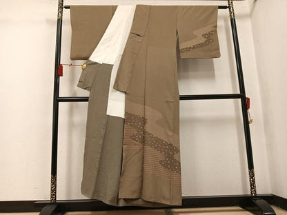 平和屋着物●訪問着　寺山存男　玩具文　正絹　逸品　AABL0667ph