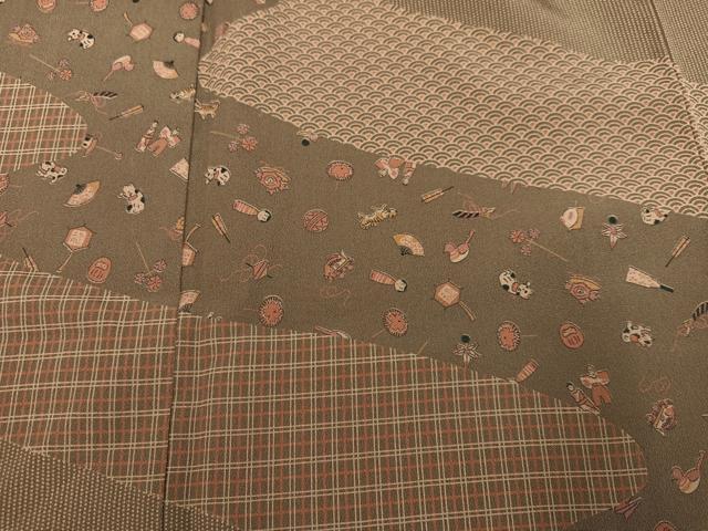 平和屋着物●訪問着　寺山存男　玩具文　正絹　逸品　AABL0667ph