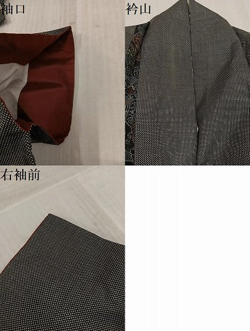 平和屋着物●本場大島紬　7マルキ　陶器文　正絹　逸品　AABL0668ph