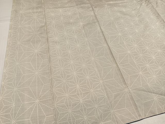 平和屋着物●本場大島紬　白大島　9マルキ　麻の葉文様　正絹　逸品　AABL0671ph