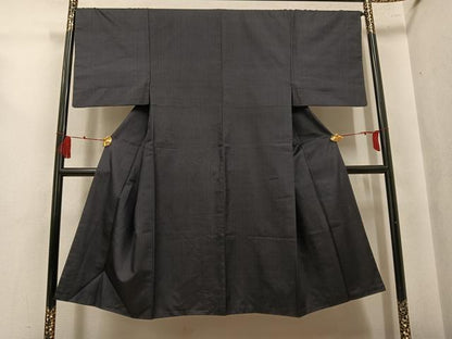 平和屋着物●男性　紬　格子　正絹　逸品　AABL0678ph
