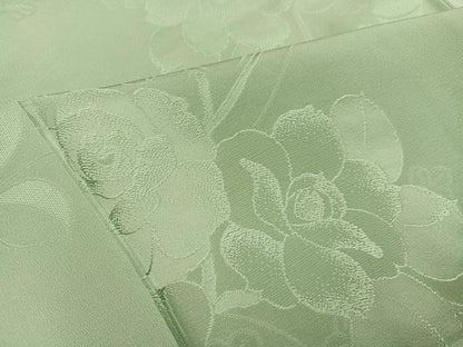 平和屋着物●上質な色無地　花地紋　裏葉柳色　正絹　逸品　未使用　AABL0681ph