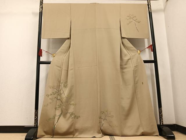 平和屋着物●本加賀友禅作家　金丸修一　訪問着　松　正絹　逸品　AABL0686ph