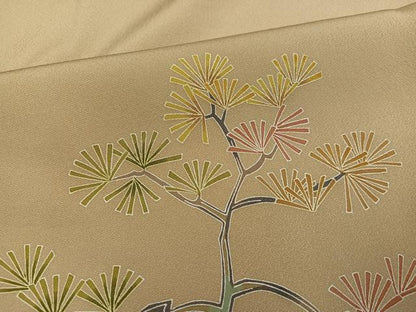 平和屋着物●本加賀友禅作家　金丸修一　訪問着　松　正絹　逸品　AABL0686ph