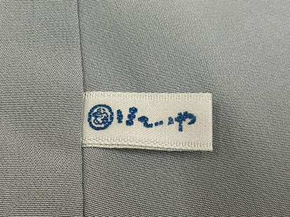 平和屋着物●訪問着　手描き　梅　暈し染め　黒地　銀彩　ほていや扱い　正絹　逸品　未使用　AABL0687ph