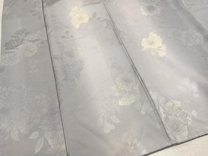平和屋着物●上質な小紋　地紋起こし　草花文　暈し染め　正絹　逸品　未使用　AABL0688ph