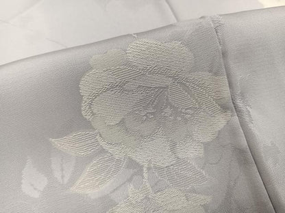 平和屋着物●上質な小紋　地紋起こし　草花文　暈し染め　正絹　逸品　未使用　AABL0688ph