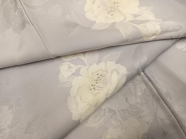 平和屋着物●上質な小紋　地紋起こし　草花文　暈し染め　正絹　逸品　未使用　AABL0688ph