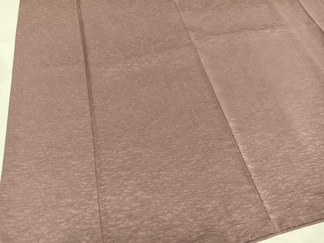 平和屋着物●上質な色無地　松葉地紋　正絹　逸品　AABL0695ph