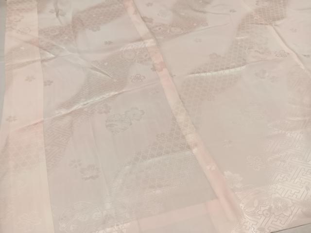 平和屋着物●振袖用長襦袢　無双仕立て　鈴桜地紋　暈し染め　正絹　逸品　AABL0696ph