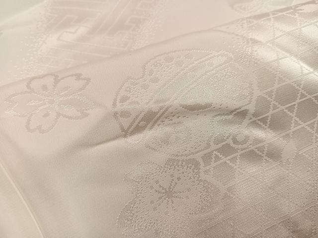 平和屋着物●振袖用長襦袢　無双仕立て　鈴桜地紋　暈し染め　正絹　逸品　AABL0696ph