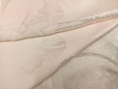 平和屋着物●振袖用長襦袢　無双仕立て　鈴桜地紋　暈し染め　正絹　逸品　AABL0696ph
