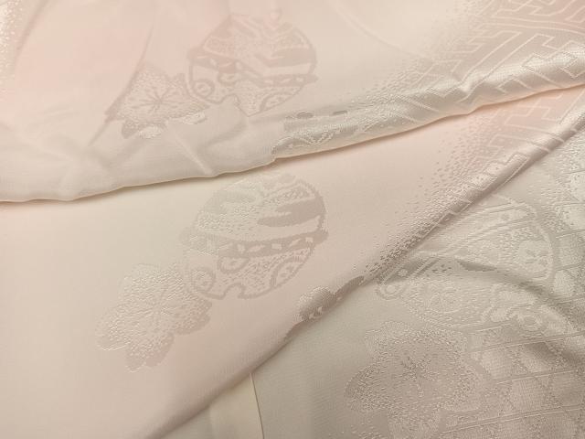 平和屋着物●振袖用長襦袢　無双仕立て　鈴桜地紋　暈し染め　正絹　逸品　AABL0696ph