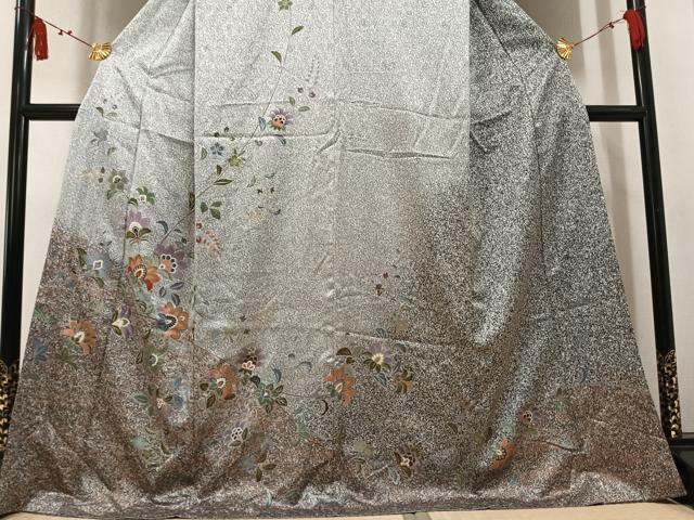 平和屋着物●訪問着　更紗文　暈し染め　金彩　正絹　逸品　AABL0700ph