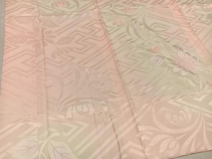 平和屋着物●振袖用長襦袢　袷　草花地紋　暈し染め　正絹　逸品　AABL0703ph