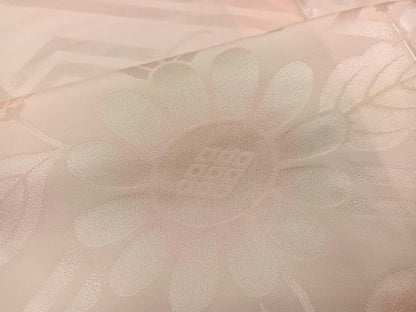 平和屋着物●振袖用長襦袢　袷　草花地紋　暈し染め　正絹　逸品　AABL0703ph