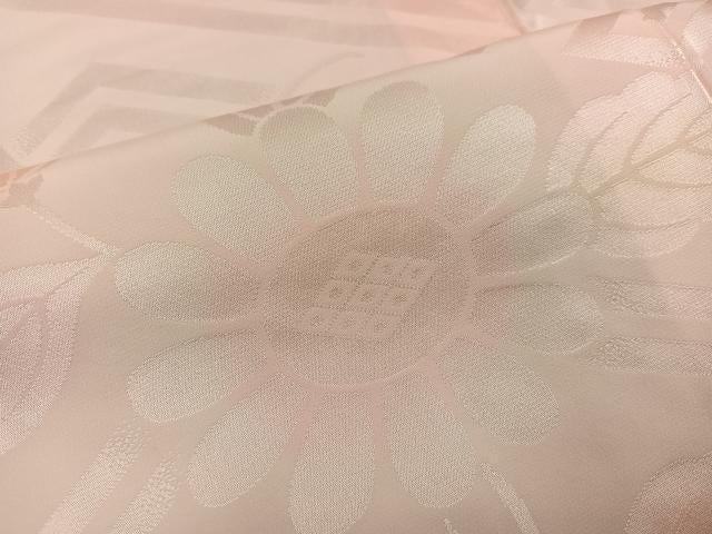 平和屋着物●振袖用長襦袢　袷　草花地紋　暈し染め　正絹　逸品　AABL0703ph